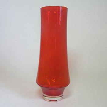 (image for) Riihimaki #1374 Riihimaen Lasi Oy Finnish Red Glass Vase