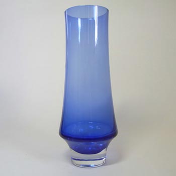 (image for) Riihimaki #1374 Riihimaen Lasi Oy Finnish Blue Glass Vase