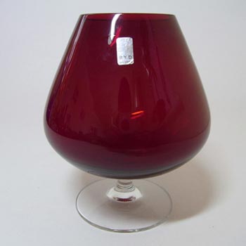 (image for) Ryd 1970's Scandinavian Red Vase/Brandy Glass - Labelled