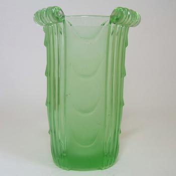 (image for) Stölzle #19680 Czech Art Deco 1930's Green Glass Vase
