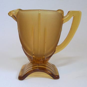 (image for) Stölzle Czech Art Deco 1930's Amber Glass Jug/Creamer