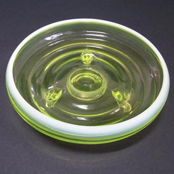 (image for) Victorian 1900's Vaseline/Pearline Uranium Glass Bowl