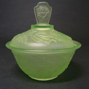 (image for) Walther Art Deco Uranium Glass 'Waltraut' Trinket Bowl