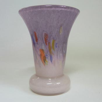 (image for) Vasart or Strathearn Purple Mottled Glass Vase V022