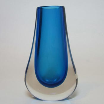 (image for) Whitefriars #9572 Kingfisher Glass Teardrop Vase