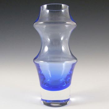 (image for) Dartington Hooped Blue Cased Glass Vase