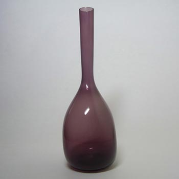 (image for) Elme 70s Scandinavian Purple Glass 'Flattened' Vase