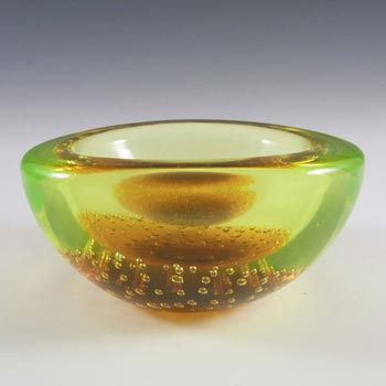 (image for) Galliano Ferro Murano Amber & Uranium Glass Bullicante Bowl