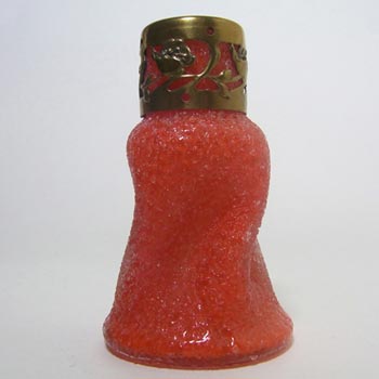(image for) Kralik Art Nouveau Red Frit Glass 'Overshot'' Vase