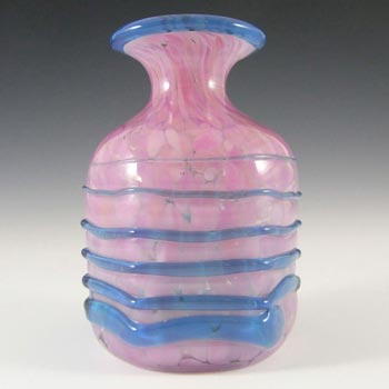 (image for) Mdina Trailed Maltese Pink & Blue Speckled Glass Vase