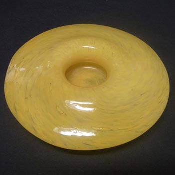 (image for) Nazeing Clouded Mottled Yellow Bubble Glass Posy Bowl