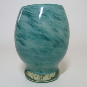 (image for) Nazeing Clouded Turquoise Bubble Glass 'Barrel' Vase