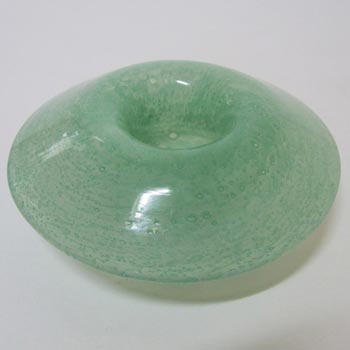(image for) Nazeing Clouded Mottled Green Bubble Glass Posy Bowl