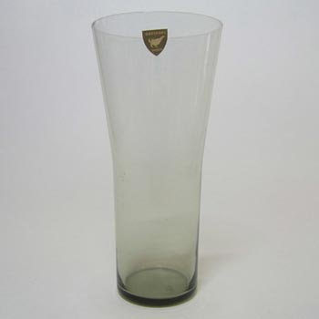 (image for) Orrefors Swedish Smoky Glass Vase - Labelled