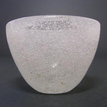 (image for) Venini Murano Glass 'Sommerso a Bollicine' Bowl by Carlo Scarpa - Marked