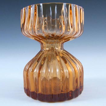 (image for) Wedgwood Topaz Amber Glass Candlestick/Posy Vase RSW58