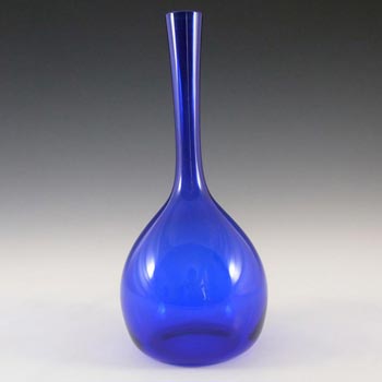 (image for) Elme Swedish/Scandinavian Blue Uncased Glass 9.5" Vase