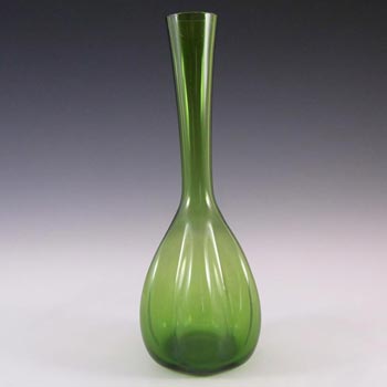 (image for) Elme 1970's Scandinavian Green Glass 'Melon-Form' Vase