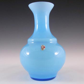 (image for) Ryd 1970s Scandinavian Blue Cased Glass Vase - Labelled