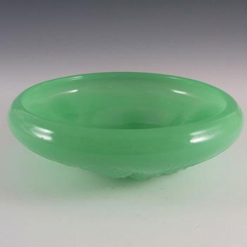 (image for) Jobling #5000 Art Deco Uranium Jade Green Glass Fircone Bowl