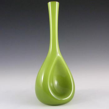 (image for) Elme Scandinavian Green Cased Glass Vase by Gunnar Ander