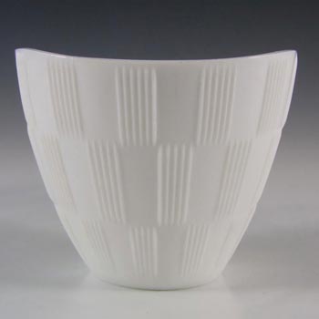 Gullaskruf White Glass 'Randi' Bowl by Lennart Andersson