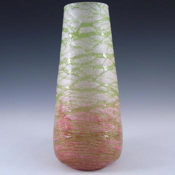 Kralik Art Nouveau 1900's Glass 'Silveria' Threaded Vase