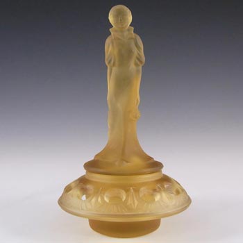 Walther Art Deco Amber Glass Lilli/Undine Lady Figurine