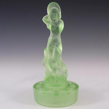 (image for) Walther Art Deco Uranium Glass Arabella Nude Lady Figurine