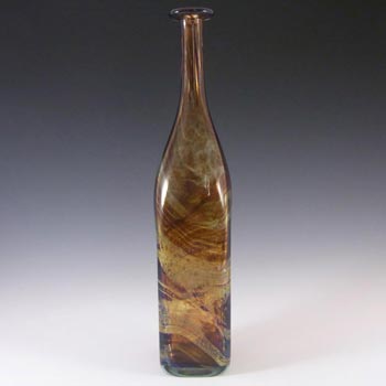 Mdina 'Tortoiseshell' Maltese Glass Decorative Bottle Vase - Signed