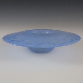 (image for) Nazeing Clouded Mottled Blue Bubble Glass Posy Bowl