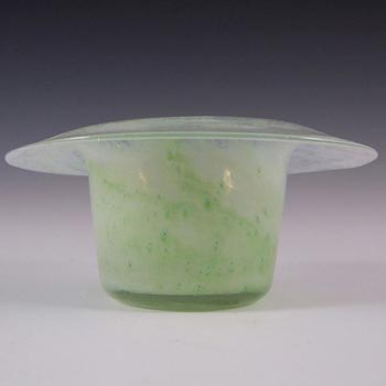 (image for) Nazeing? Clouded Mottled Green Bubble Glass Posy Bowl