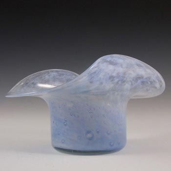(image for) Nazeing? Clouded Mottled Blue Bubble Glass Posy Vase