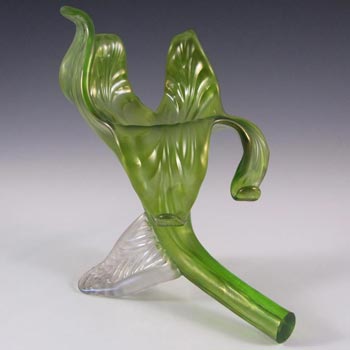 (image for) Kralik Art Nouveau 1900's Iridescent Floriform Glass Vase