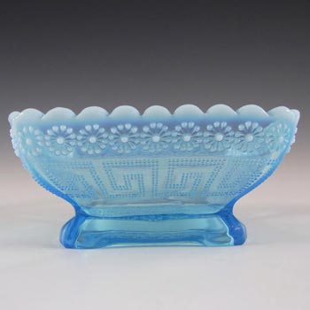 (image for) Davidson Victorian Blue Pearline Glass 'Daisy Suite 1886' Bowl
