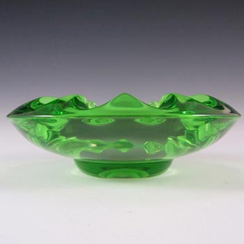 (image for) Sklo Union Rosice Green Glass Bowl - Adolf Matura #983