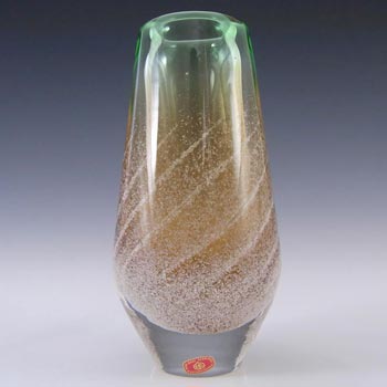 (image for) Skrdlovice #8318/18 Labelled Czech Glass Vase by Ladislav Palecek