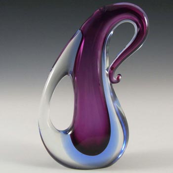 (image for) Murano / Venetian Purple & Blue Sommerso Glass Vase