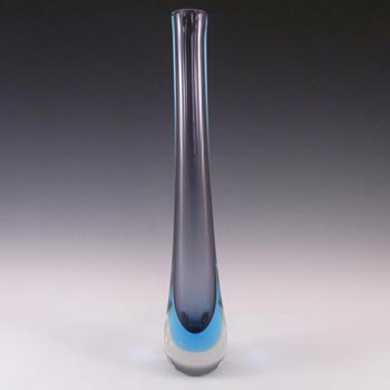 (image for) Thai Murano Style Purple & Blue Sommerso Glass Stem Vase