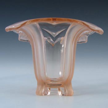 (image for) Sowerby #2631 Art Deco 1930's Pink Glass Posy Bowl/Vase