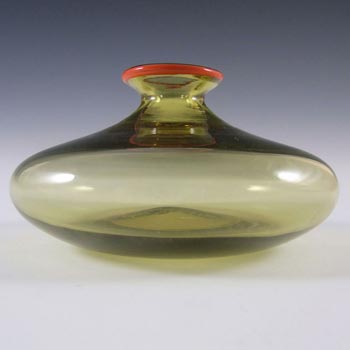 (image for) Venini Murano Amber Glass 'Monofiori' Vase - Signed