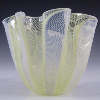 (image for) Venini Murano Glass Zanfirico Fazzoletto Vase - Marked