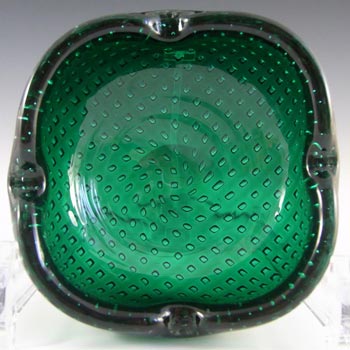 (image for) Venini Murano Green Glass Bubble Bowl by Carlo Scarpa
