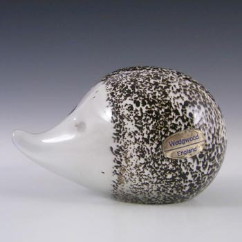 Wedgwood Brown + White Glass Hedgehog Paperweight RSW403