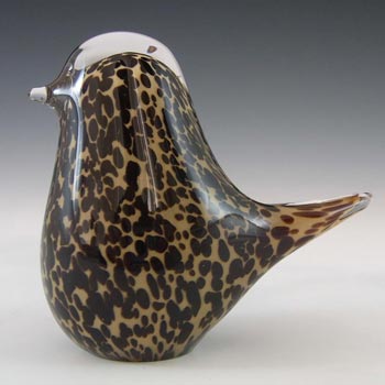Wedgwood Speckled Brown Glass Large Bird Paperweight RSW71