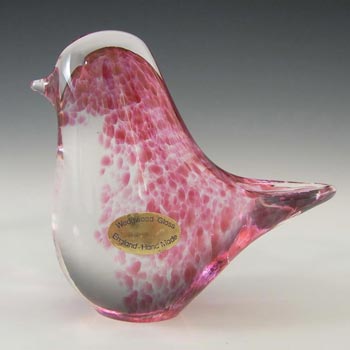 (image for) Wedgwood Speckled Pink Glass Large Bird RSW71 - Marked
