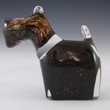 (image for) Wedgwood Speckled Brown Glass Scottie Dog / Terrier SG418