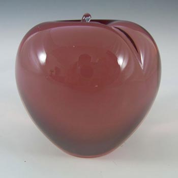 Wedgwood Lilac Glass Apple Paperweight RSW230 - Marked