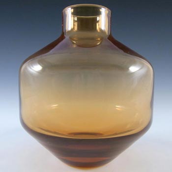 (image for) Wedgwood/Stennett-Willson Amber Glass Vase - Marked