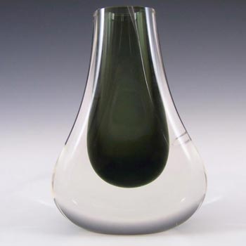 (image for) Whitefriars #9572 Willow Grey Glass Teardrop Vase